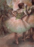 Edgar Degas Pink and green oil on canvas